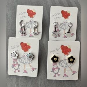 Bundle of sterling silver cute earrings NEW